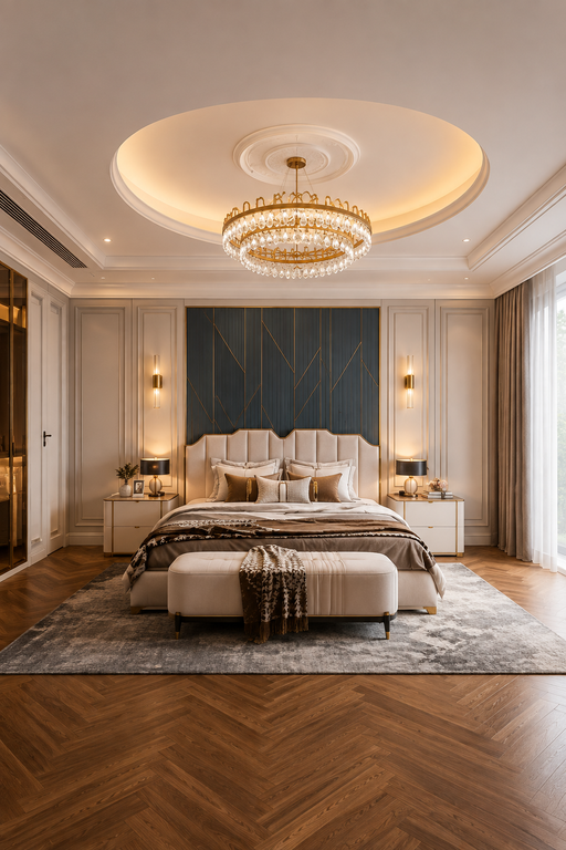 bedroom with skyline view Amaris
