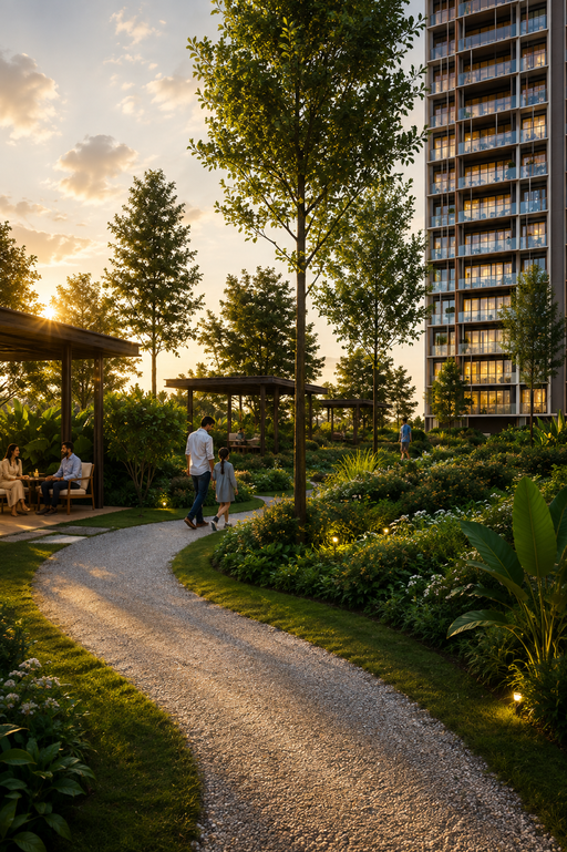 landscaped central greens Emaar Amaris Gurugram